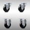 Service Caster 3.5 Inch SS Hard Rubber Wheel Swivel Top Plate Caster Set with 2 Rigid SCC SCC-SS20S3514-HRS-2-R-2 - alternate 1